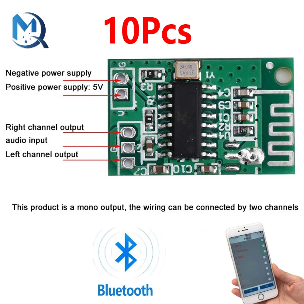 1-10Pcs Ca-6928 Bluetooth Audio Module Led Power 3.3V-8V Audio Dual Digital Audio Amplifier Module Board