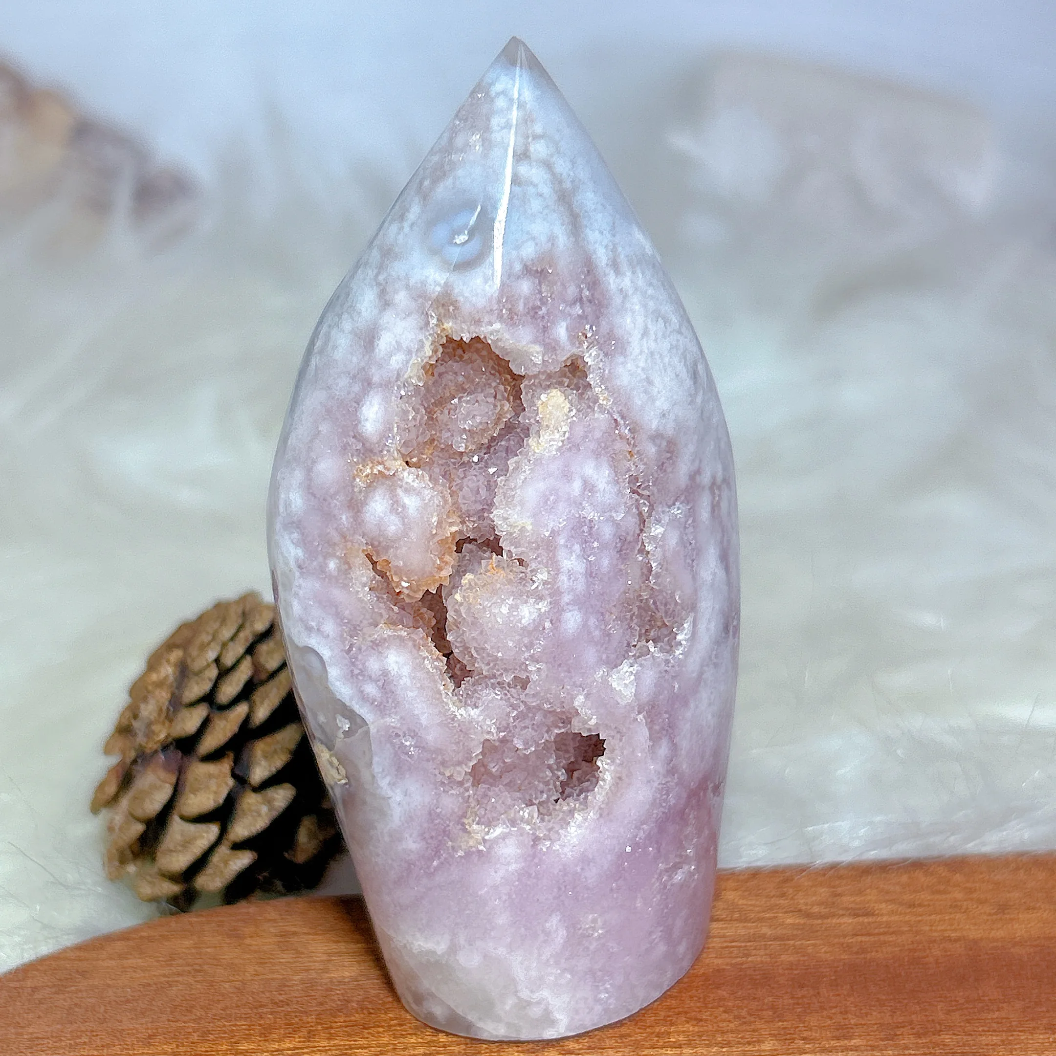 

High Quality Healing Natural Crystals Pink Amethyst Flower Agate Geode Free Form Druzy Cluster Home Decorations Room Decor Gift