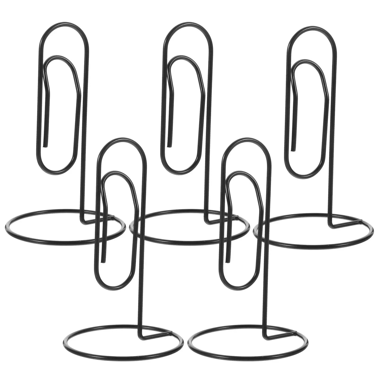 5Pcs Premium Metal Paper Clips Strong Grip Rust Resistant Simple Shape for Documents Notes Photos Cards Money Clip File Clamps