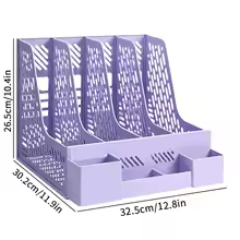 Organisateur de Bureau à Compartiments Violets