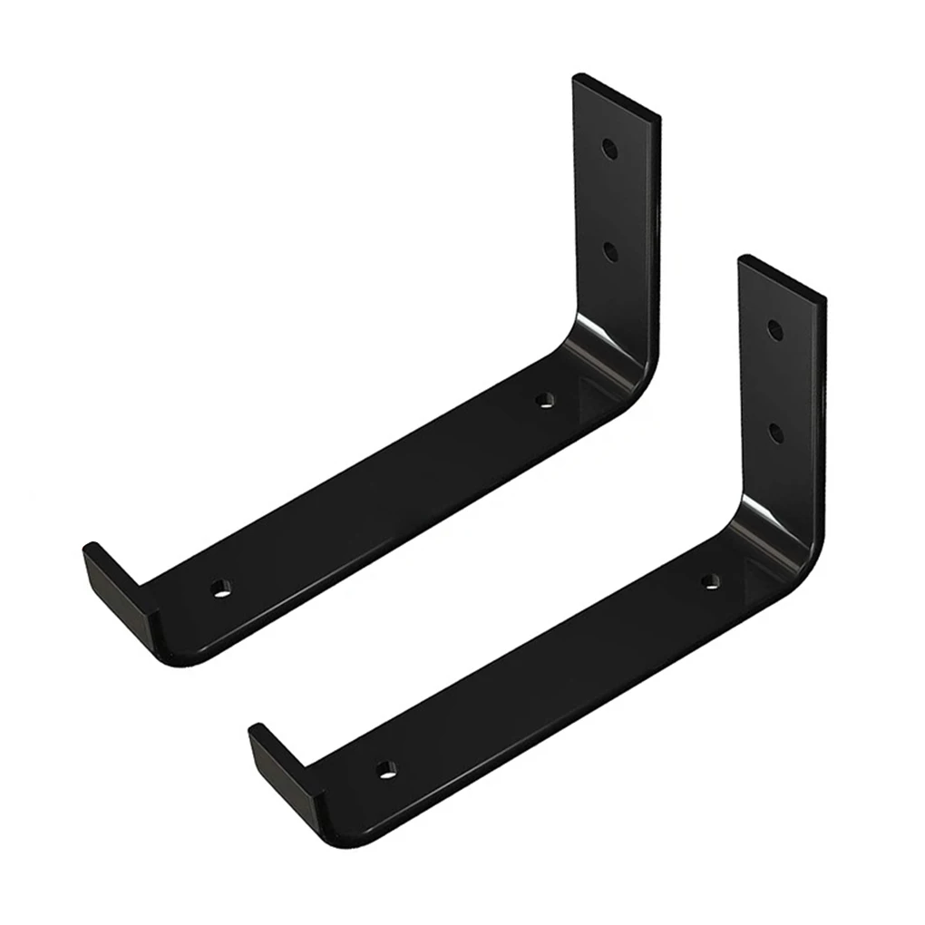 2 Pieces L-Shape Wall-Mount Bracket Right Angle Corner Brace Home Office Shelf Organizer Holder, 25x4x0.4cm, 11cm