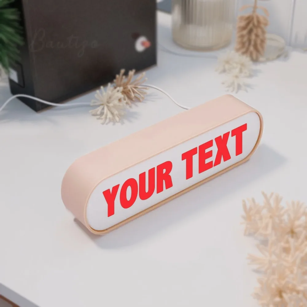 

Custom LED Acrylic Light Box Sign Interior Decoration Small Table and Wall Lamp Signage Room Illuminated Sign Lamp