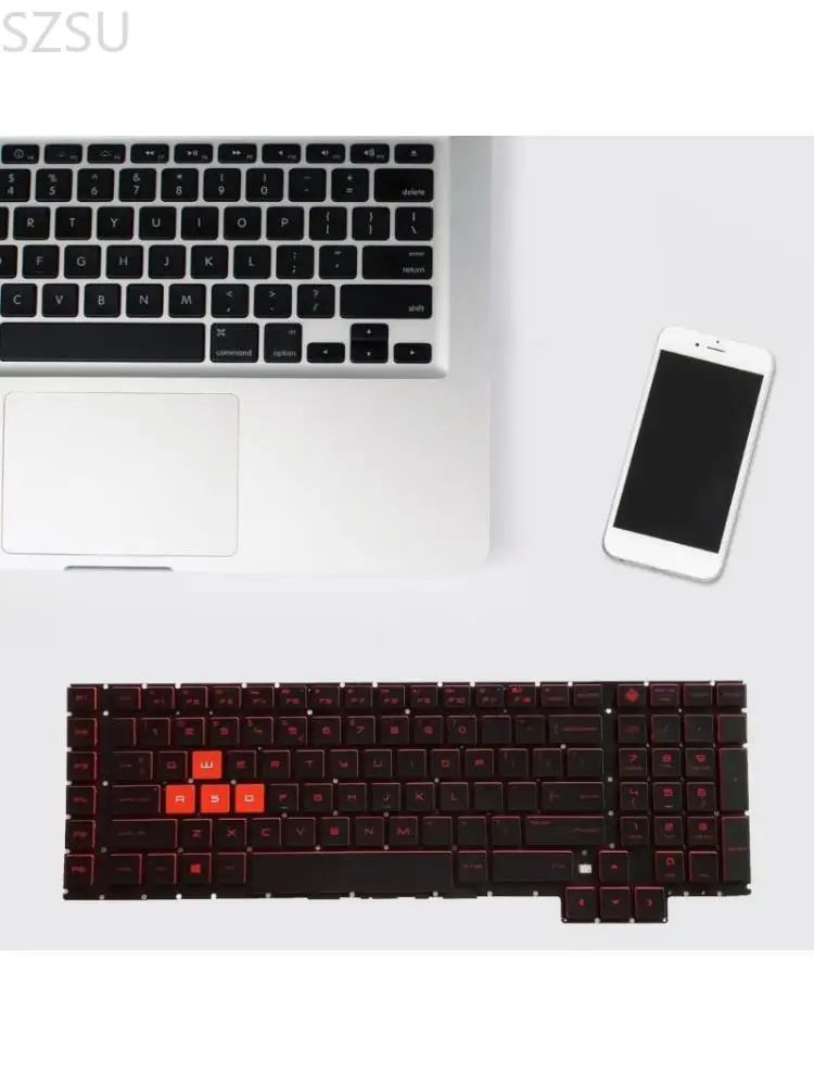 

SZSU US Laptop Keyboard For HP Omen 17-an 17-an00 17-an013tx 17-an014tx Red Print Keyboards with Backlit New Replacement