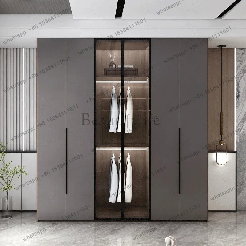 Factory Direct Closet For Clothes Wardrobe Open Closets Dressing Rooms Portable Wardrobe Wooden Galss Organizer Dresser Bedroom