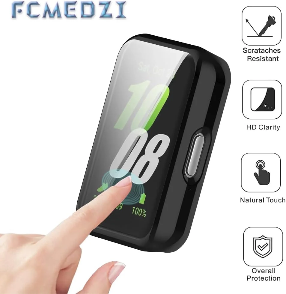 Compatible avec Samsung Galaxy Fit3 (SM-R390) Housse de protection en TPU, coque de protection pour montre intelligente souple et durable