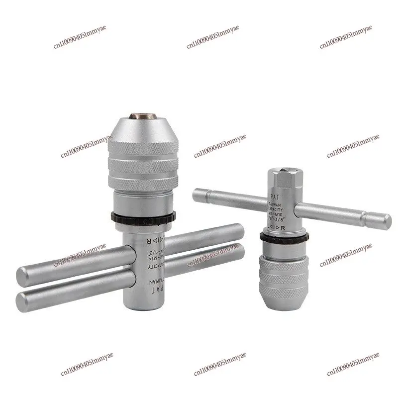 Ratchet tap wrench adjustable tapping chuck
