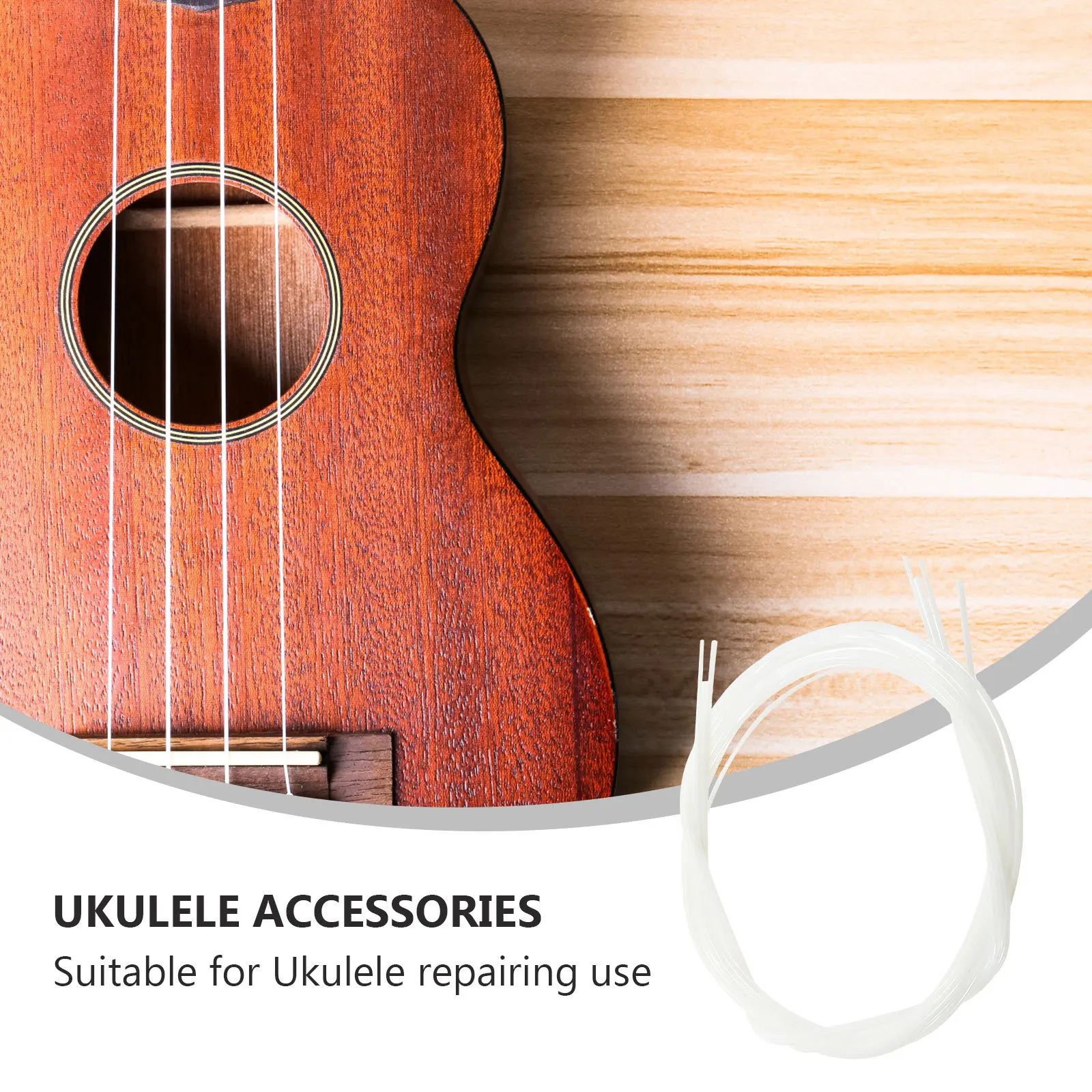 

5Sets Ukulele Strings Nylon Durable Universal Replacement String for Ukulele Repair Bright Clear Sound Musical Instrument Parts