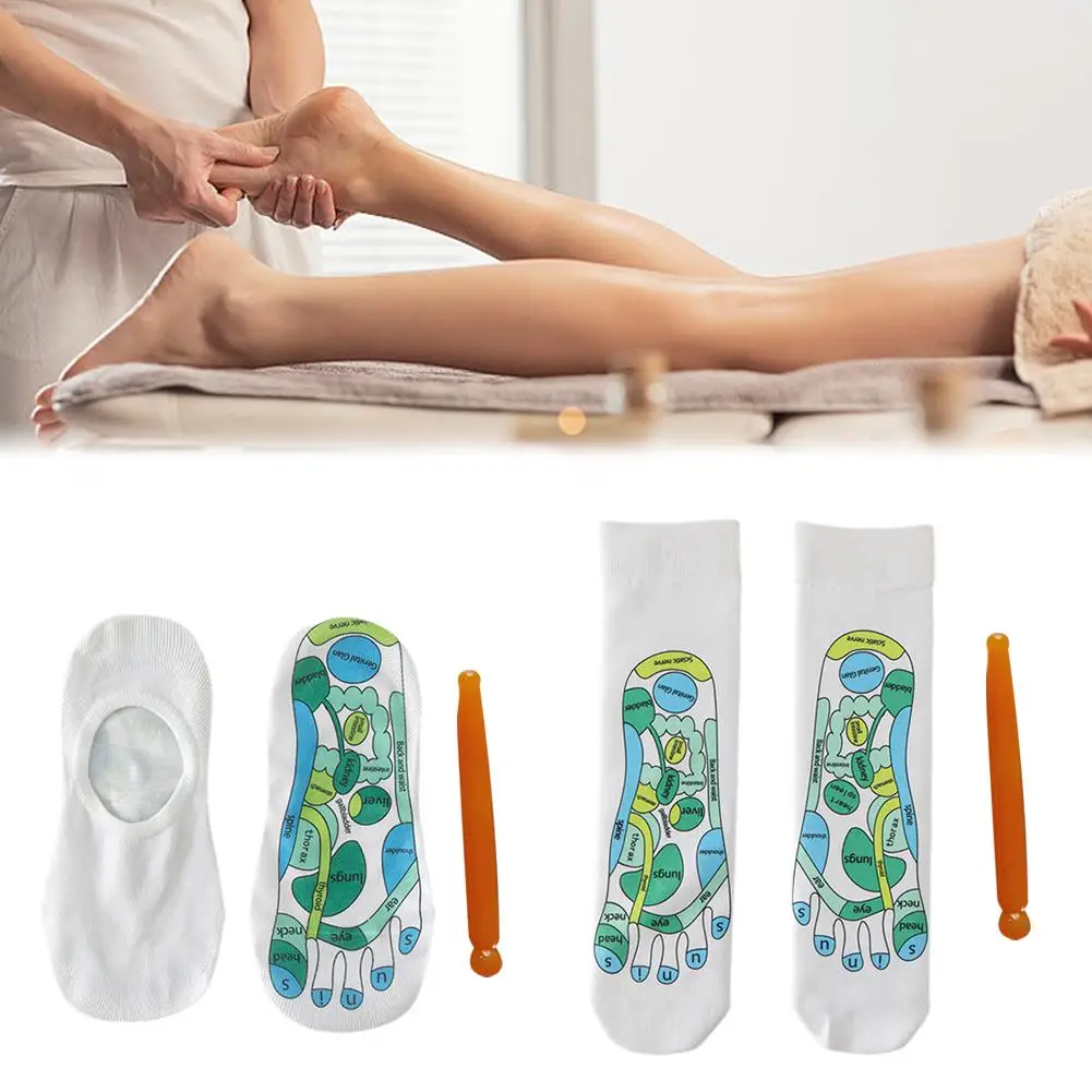 Calcetines de acupresión para reflexología, medias calientes para masaje, Yoga, fisioterapia, Diagra S6R4, 1 par