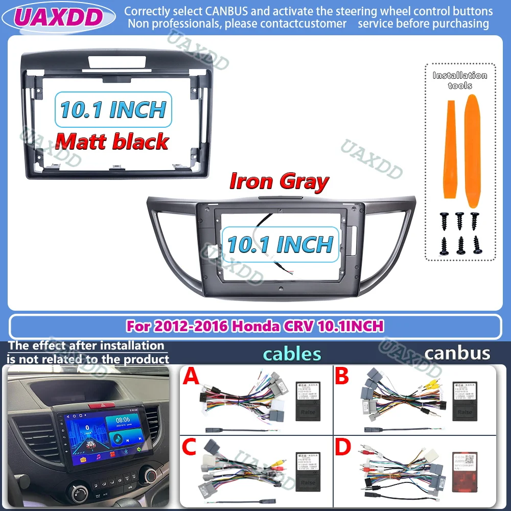 

Адаптатор Fascia cadre voiture 10,1-дюймовый комплект декодирования Canbus Panneau, настольный аудио радиоприемник Android для Honda Crv 2012-2016