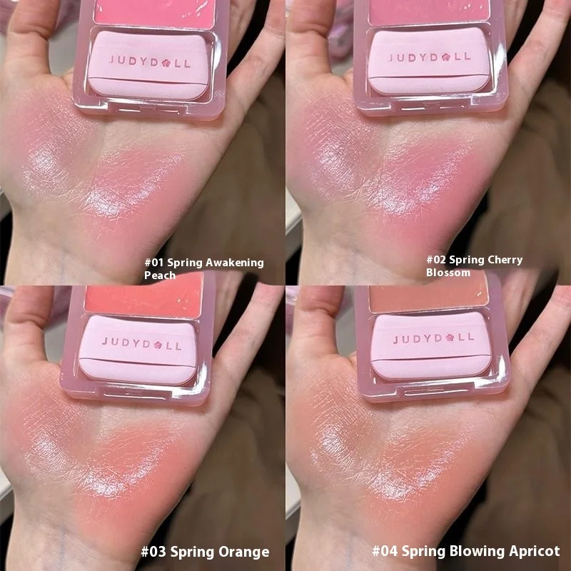 Paleta rozświetlaczy i różów w kremie Judydoll - Dewy Glow, uniwersalny sztyft do makijażu policzków, oczu i ust, efekt rozmiaru i rozcierania