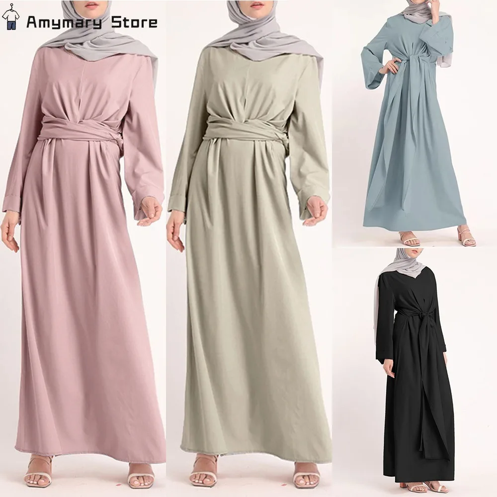 

Eid Muslim Plain Women Hijab Dress Prayer Garment Jilbab Abaya Long Khimar Full Cover Ramadan Gown Abayas Ladies Dress Clothes