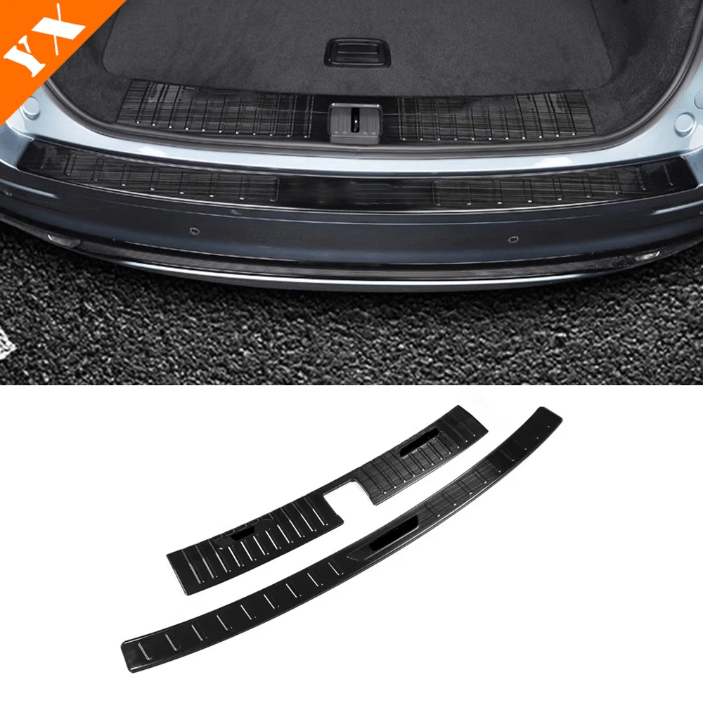 

For Chery Jaecoo J8 Accessories 2024 2025 Stainless Black Silver Trim Car Rear Trunk Protector Plate Anti Hit/Dust sill Cover