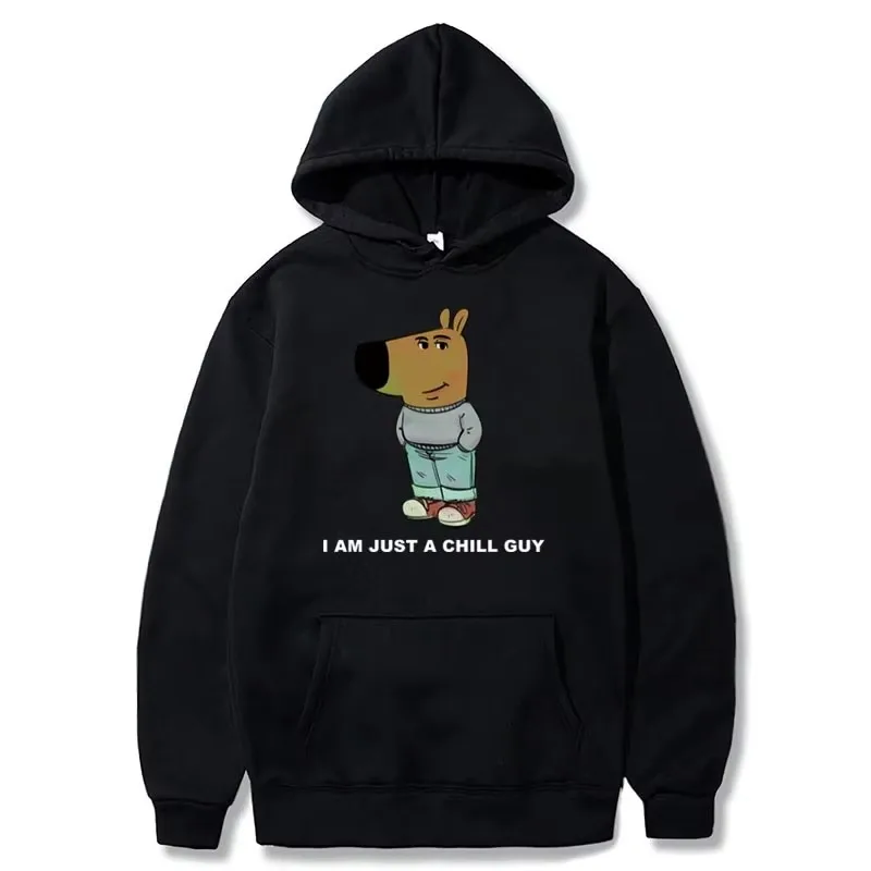 

I'm Just A Chill Guy Meme Hoodies Funny Chill Guy Christmas Gift Pullovers Casual Unisex Hooded Sweatshirt