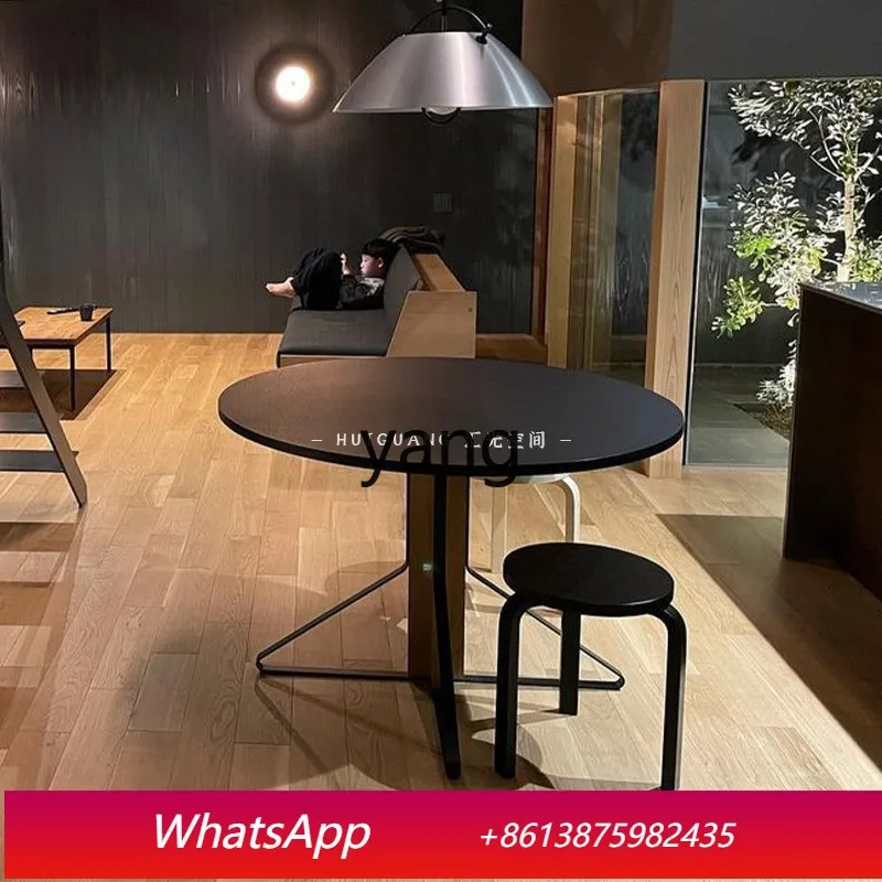 

MMretro household round dining table Nordic small apartment living room coffee table outdoor small round table