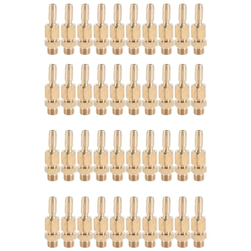 A67M-40Pcs 1/8 Inch DN6 Brass Gushing Spray Water Fountain Nozzles Universal Water Curtain Nozzle Landscape