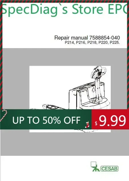 

SpecDiag Cesab Запасные части и руководства по ремонту и эксплуатации 2017, EN