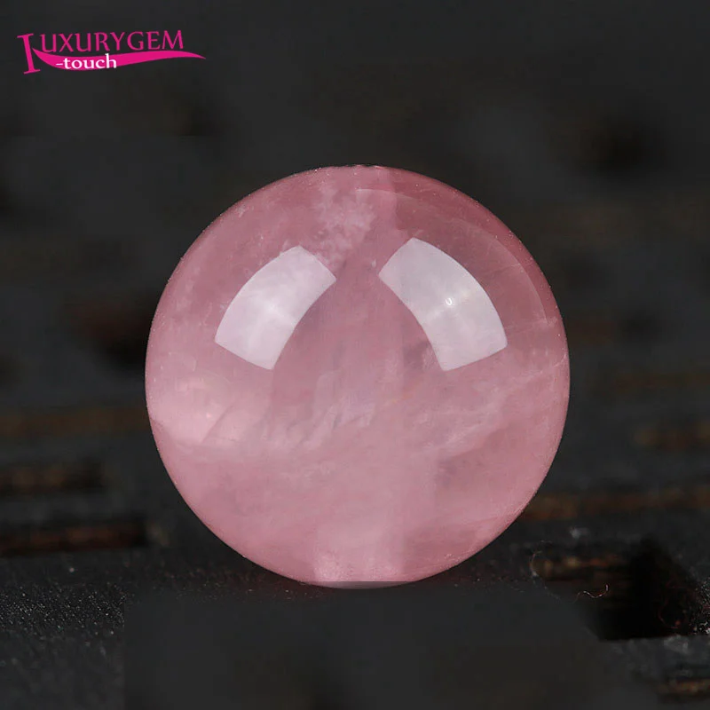 Natural 6A Rose Quartzs Crystal Stone Smooth Round Shape DIY Loose Beads High Quality 6/8/10/12mm Jewelry Accessories 1Pcs wk526