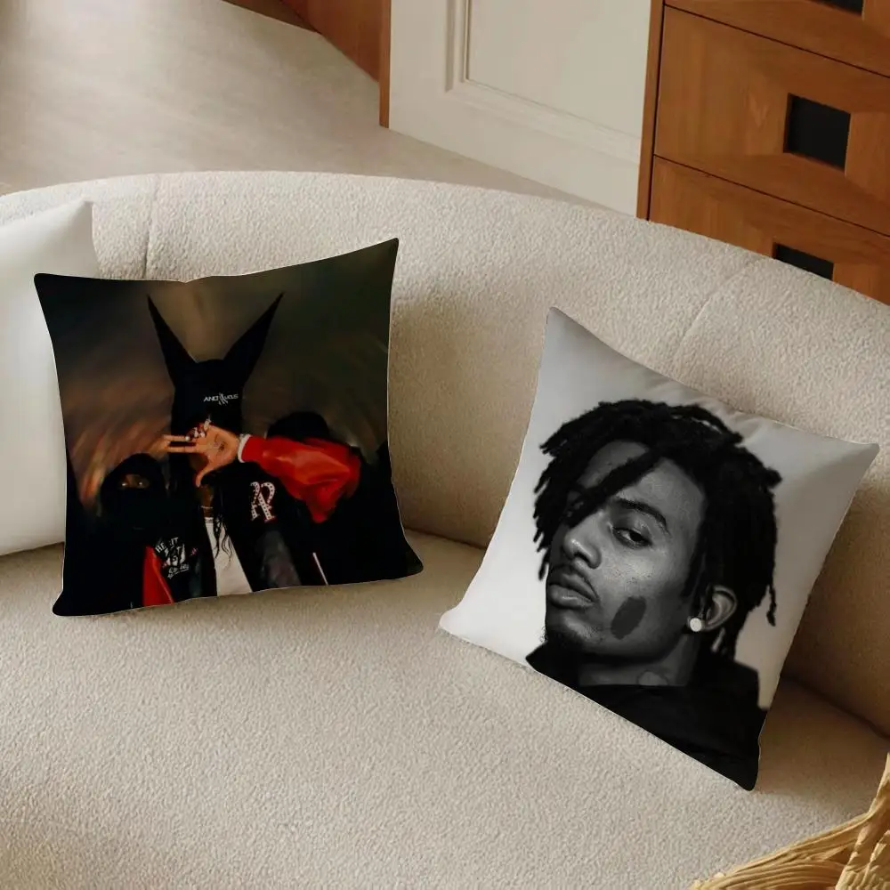 P-Playboi CartiS Cushion Cover Daily Washable Linen Pillowcase Soft  for Sofa Bed Home Room Decor