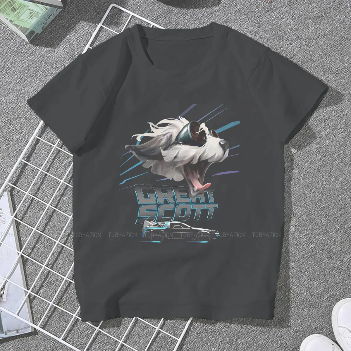 The Time Traveling Dog Great Scott Women TShirt Back to the Future Film Girls Basic Tees Cotton Female T Shirt