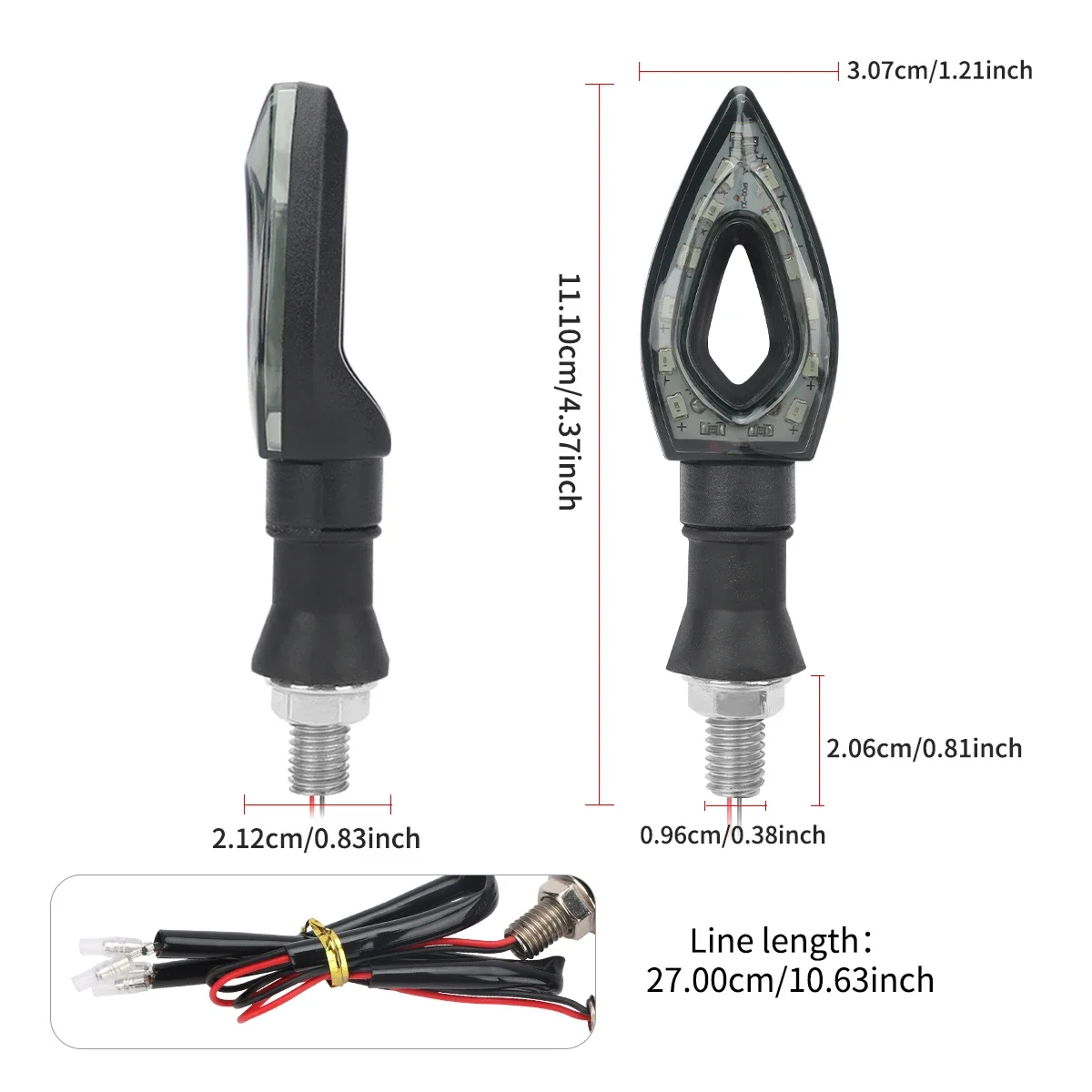 2pcs Motorcycle Turn Signal Light 12V Warning Rear Tail Lights Strobe Warning Light Day Running Light Mortocycle Accessories image 6