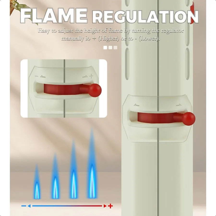 4 عبوات من ولاعة الشعلة المقاومة للرياح وقابلة للتعديل مع قفل أمان ولاعات شعلة البيوتان الطويلة القابلة لإعادة الملء للتخييم والشواية