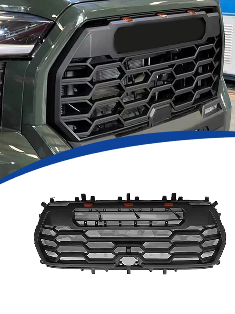 LED Front Grills Bumper Mesh Cover For Toyota Tundra 2022 2023 2024 Modified Car Grille Mask Radiator