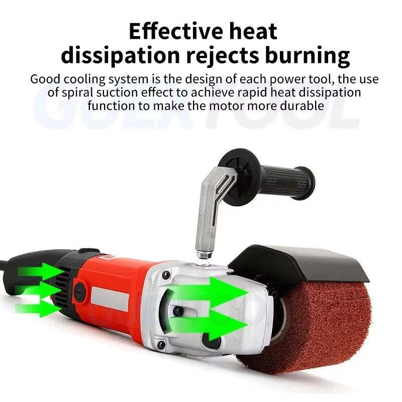 3200W Burnishing Polishing Machine Surface Conditioning Tool Wire Variable Speed Drawing Machine For Wood Metal Stainless Steel