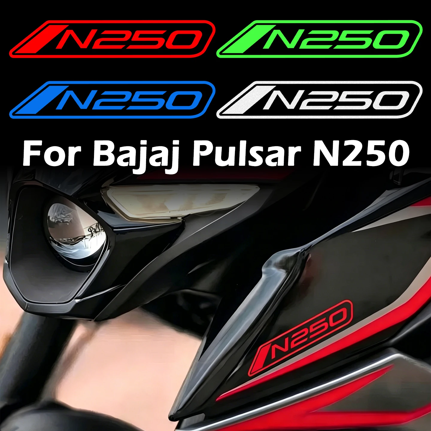 

For Bajaj Pulsar N250 250N N 250 Reflective/Luminous Motorcycle Sticker Moto Bike Body Fairing Helmet Vinyl Accessories Decal