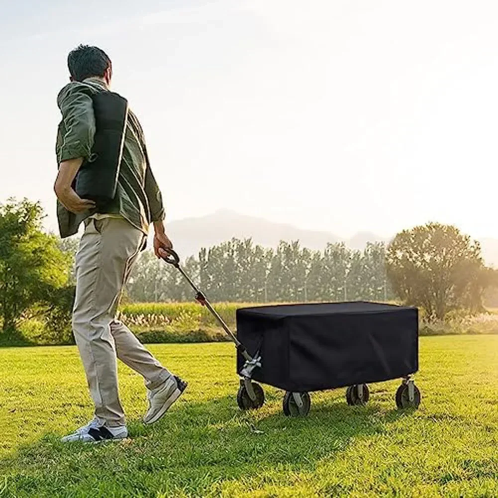 420D kain Oxford penutup tahan air untuk lipat Taman Wagon utilitas gerobak keranjang 1 * penutup (tidak ada keranjang)