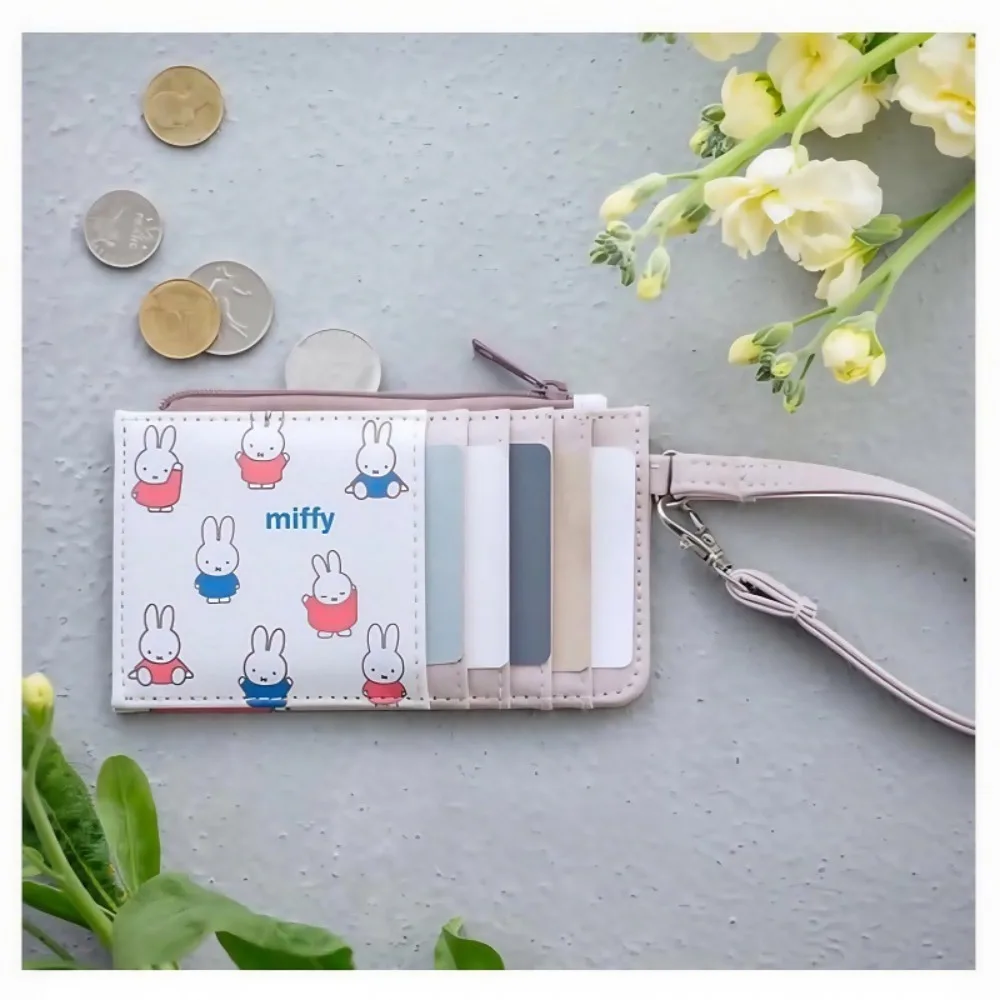 

Kawaii Miffy Card Bag Japanese Cute Print Document Storage Small Objects Portable Childlike Fun Versatile Fashion Decoration
