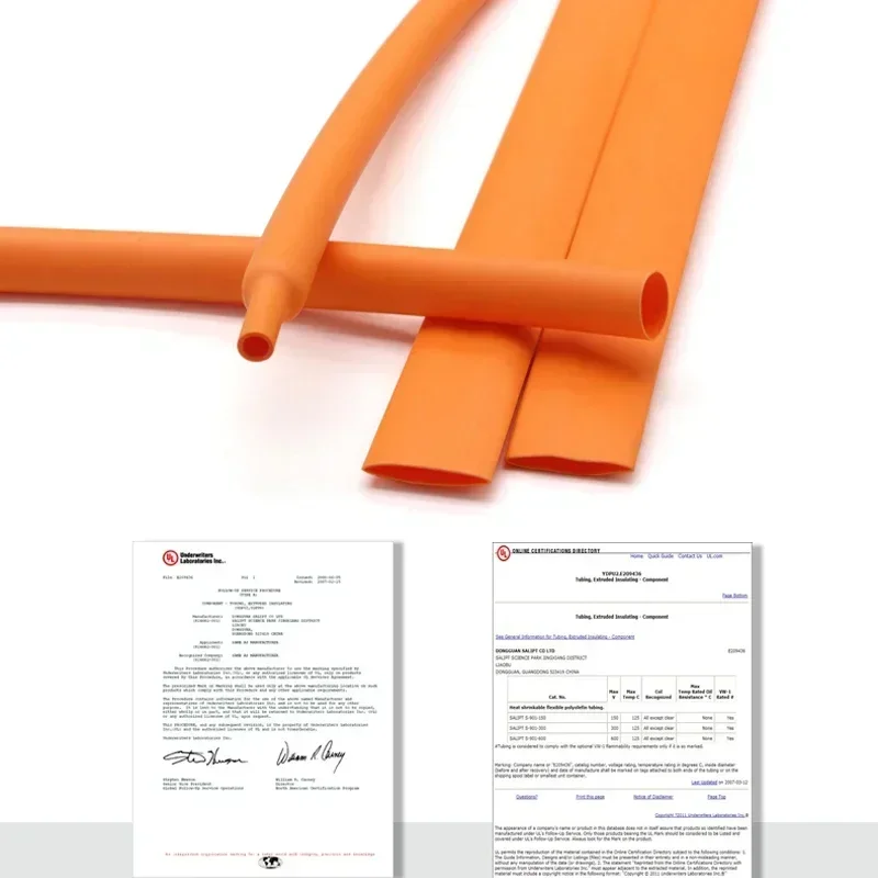 1~30M Orange 2:1 Heat-shrink Tubing Diameter 1 ~ 50mm Heat Shrink Tube Wire Repair Protector Cable Connector Insulation Sleeving