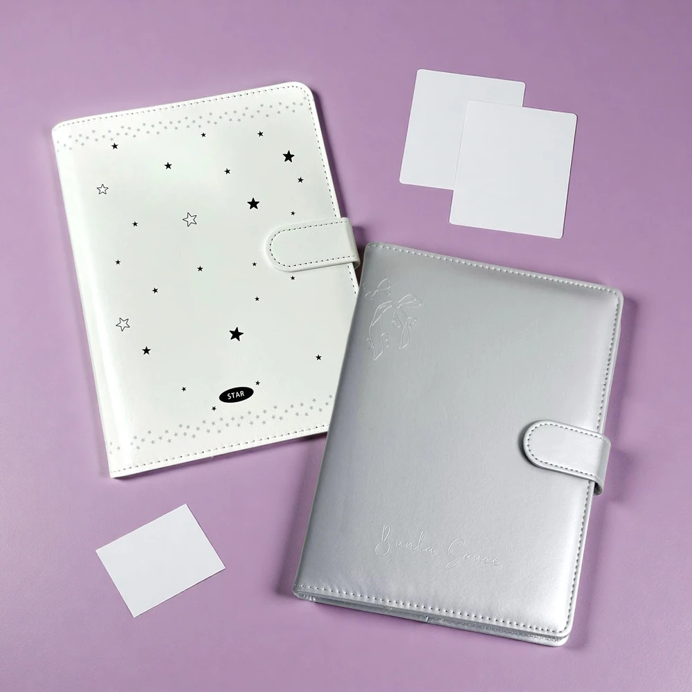A5 Kpop Photocard Binder with 240 Pocket Card Pages and 2Pcs Baffle Plate PU Photocard Holder Book with Magnetic Buckle Closure