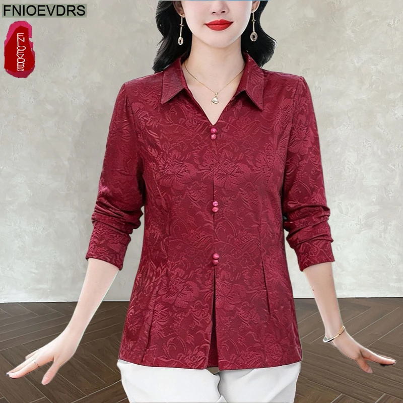 

Свободная одежда Топы с баской Блузки Новая мода для женщин 2026 Весна Осень С длинным рукавом Однотонный топ с v-образным вырезом Ретро Базовые фиолетовые рубашки