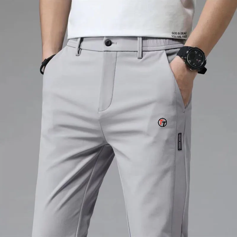 

Golf Pants For Men's Tennis Summer thin High-quality Polyamide Fabric Elastic Quick Dry Golf Trousers Man's Golf Wear Work Pants