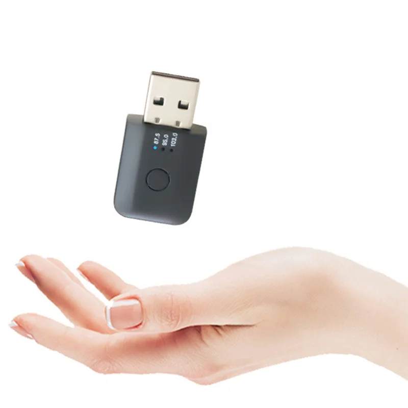 차량용 블루투스 5.1 FM 송신기 리시버, 핸즈프리 통화, 미니 USB 블루투스 자동차 키트, 자동차 무선 오디오 어댑터