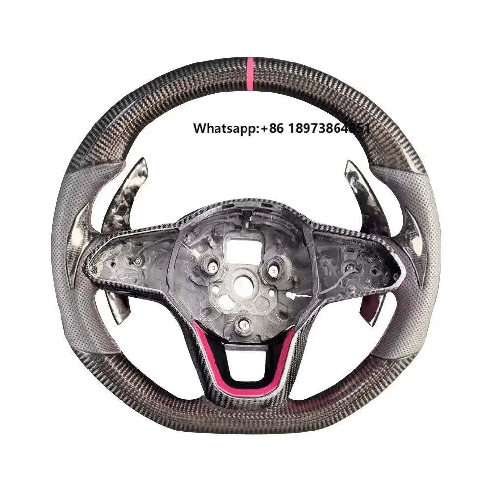 

Real Carbon Fiber Car Steering Wheel for VW Golf 7 8 Gti MK7 MK8 Carbon Fiber Steering Wheel