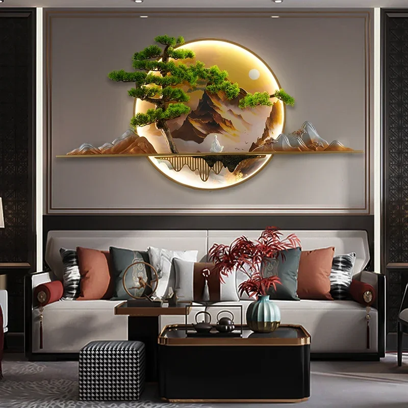 

Modern Picture Wall Light LED Chinese Creative Landscape Mural Sconce Lamp For Home Living Room Study Bedroom Decor