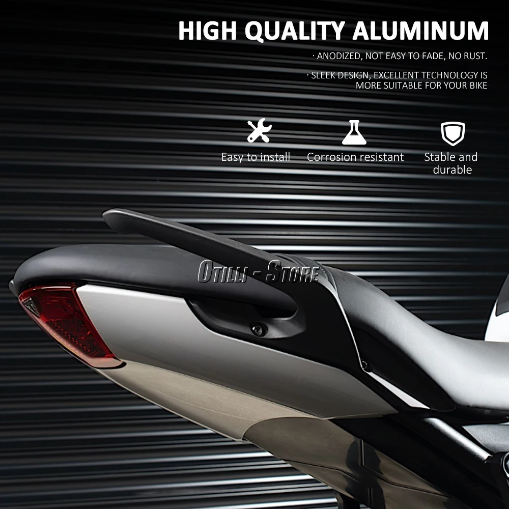 Trident 660 Motorcycle Accessories Aluminum Rear Armrest Kit Pillion Passenger Handle Arm Rests For TRIDENT 660 2021-2023 2022 - Image 4