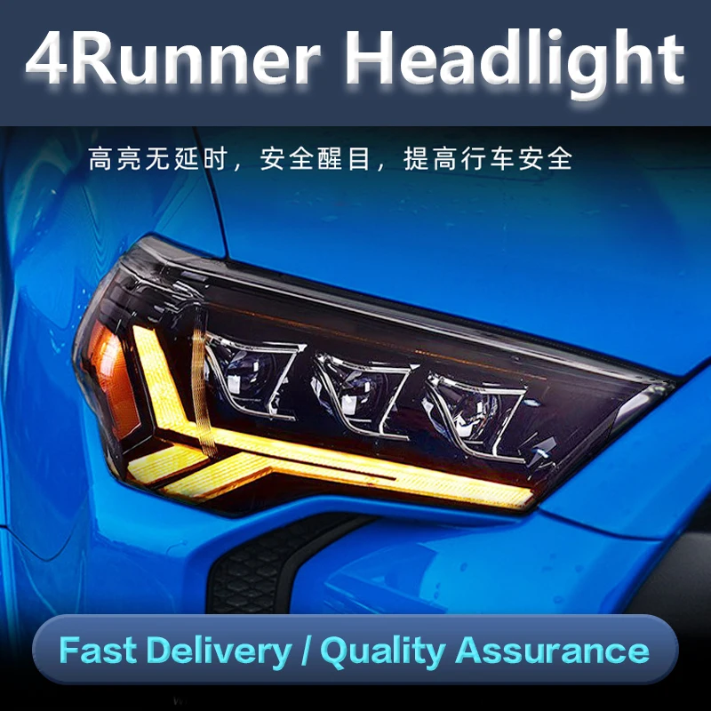 

Car Styling Headlights for Toyota 4 Runner LED Headlight 2014-2020 Head Lamp DRL Signal Projector Lens Automotive Accessories