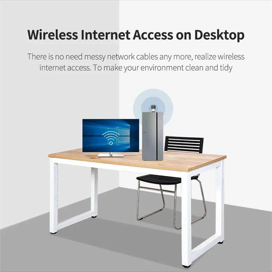 PzzPss Mini 150Mbps USB Wifi Adapter 2.4G Wireless Network Card Wifi Antenna Wifi Receiver For Laptop Desktop PC Win7/8/10 /11