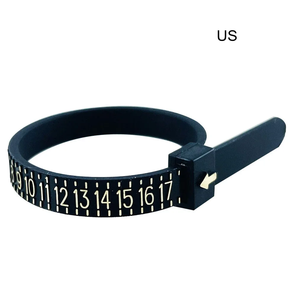 NIUPIKA-Anel Sizer Medição Ferramenta, Medição Jóias, US, UK, EU Plastic Belt, 1 ~ 13, AZ, 41 ~ 76