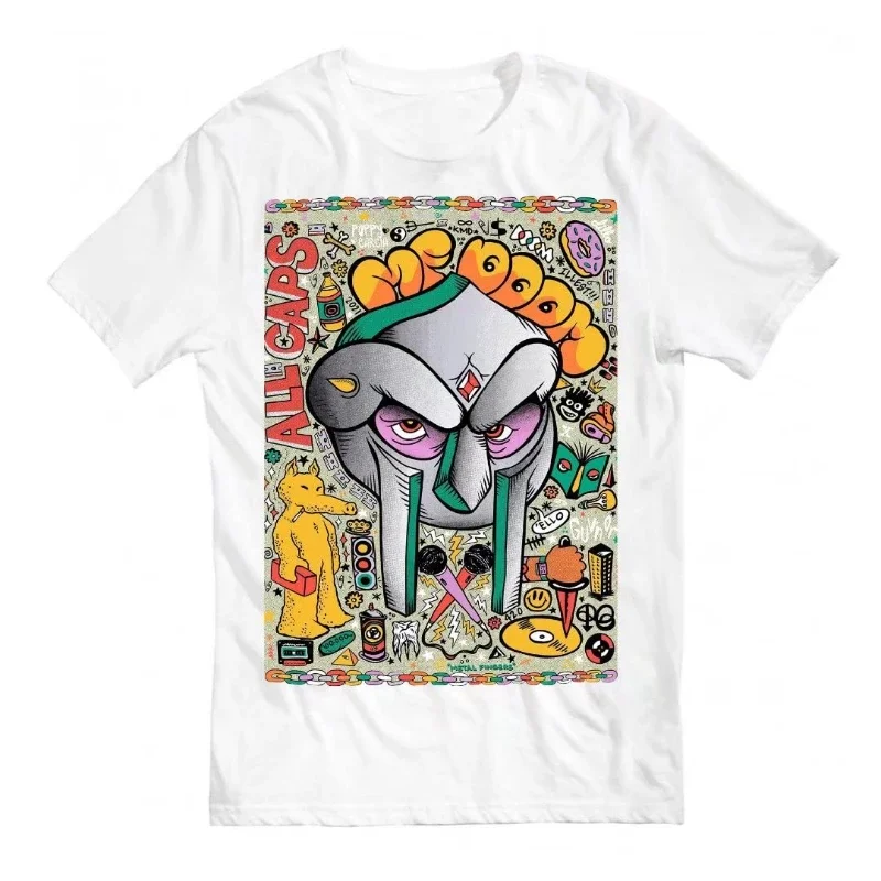 MF DOOM Rapper Graphic T-shirt Unisex Men Women Hip Hop Fashion Big Size Top Casual Short Sleeve Streetwear Classic Teeoversized