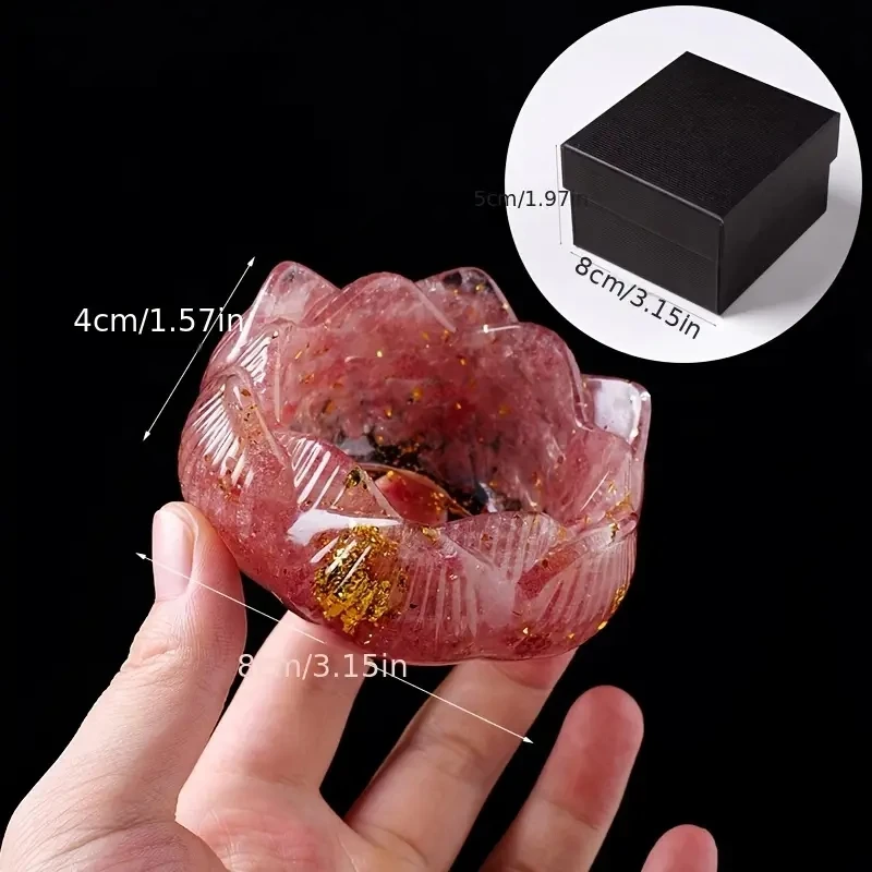 1pc Natural Crystal Resin for Lotus Base for Lotus Bowl