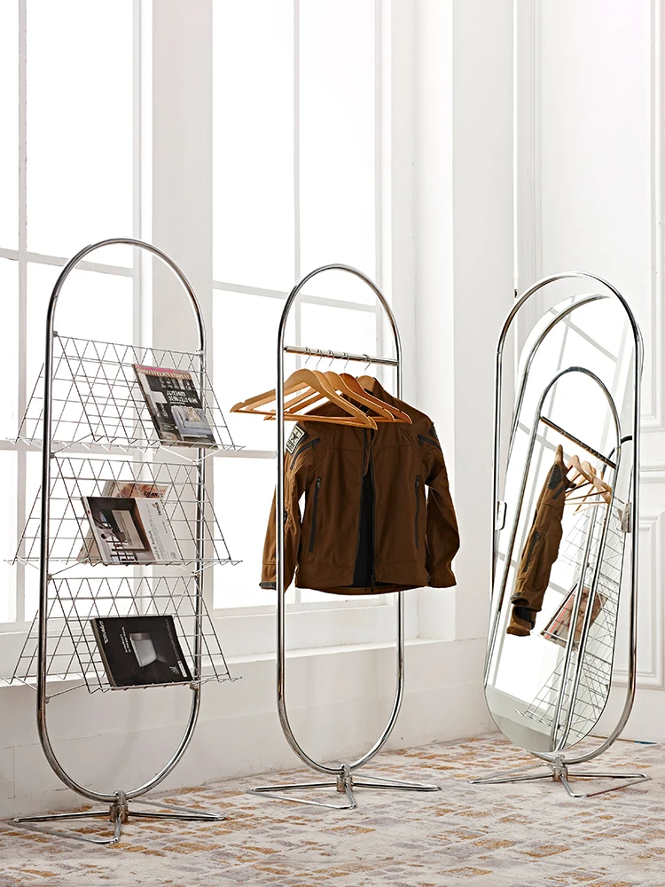 Light luxury floor to ceiling dressing mirror, simple and fashionable photography, full body