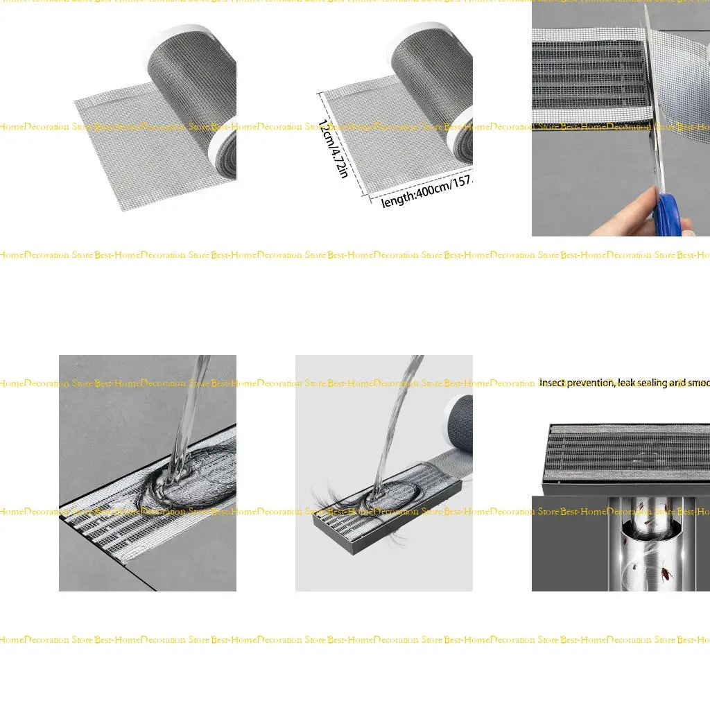 

12PD Kitchen Drain Filter Net Roll 120mm by 400cm Accessory with Scraper for Effective Debris Blocking and Clean Sinks