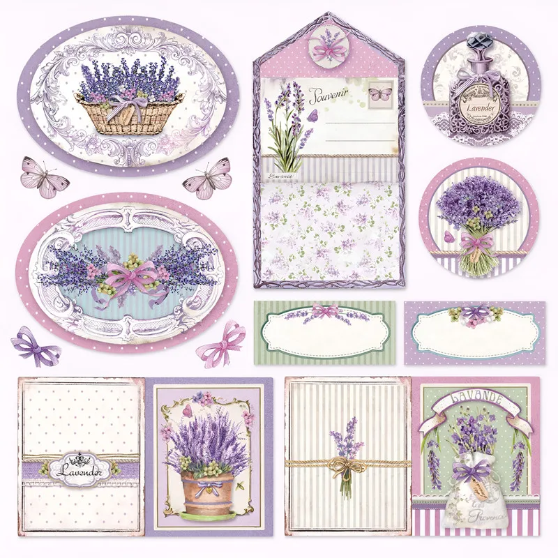 Provence Lavender  Stickers Crafts And Scrapbooking stickers kids toys book Decorative sticker DIY Stationery