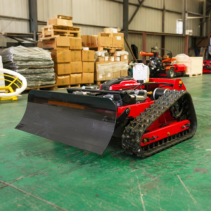Chinesische Fabrik CE-zertifizierter ferngesteuerter Rasenmäher Mini-Rasenmäher mit Fernbedienung Home Rubber Crawler Mini-Rasenmäher
