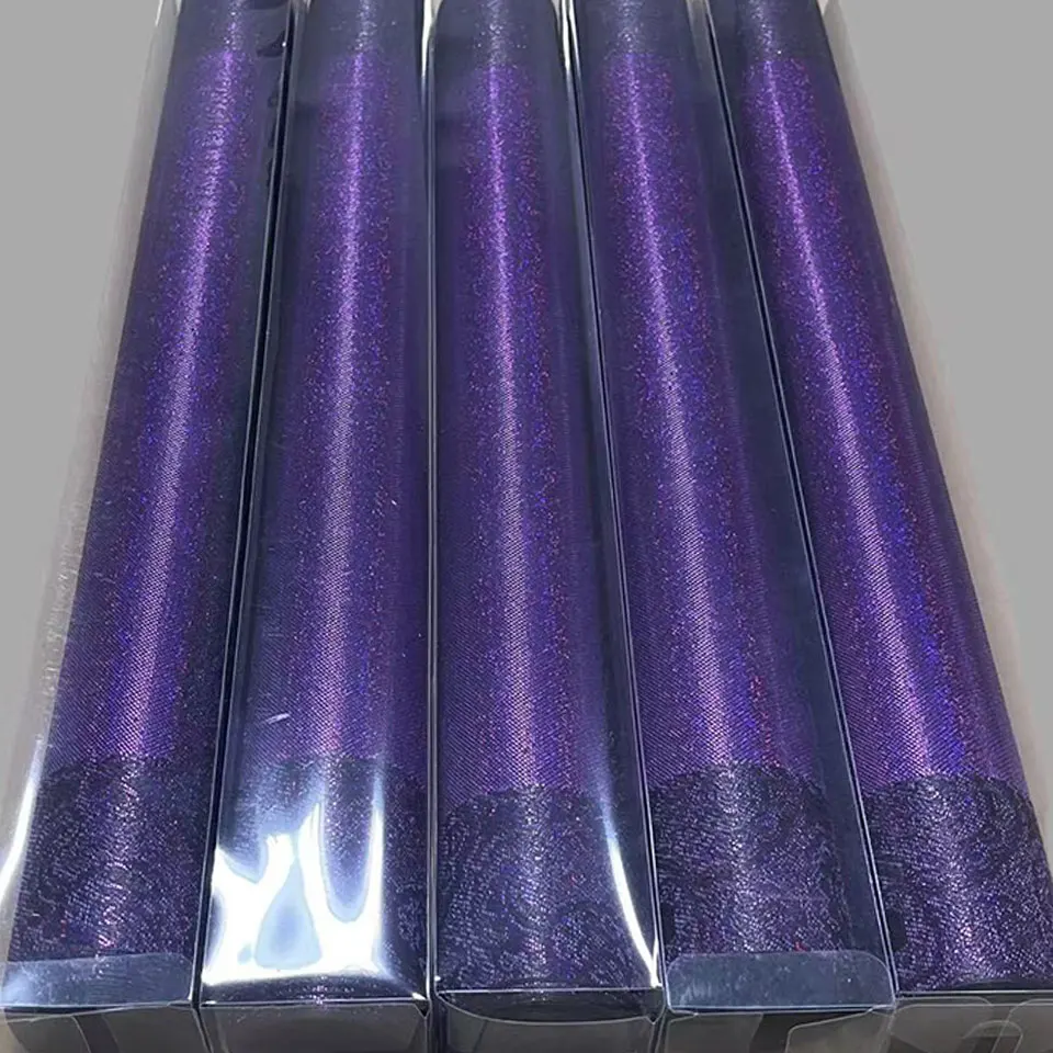 

Purple Nigeria Swiss Hayes Headties, 2Pcs Quality African Sego Gele Head Wraps, Wedding Party Gele Head Scarf for Women JX-13