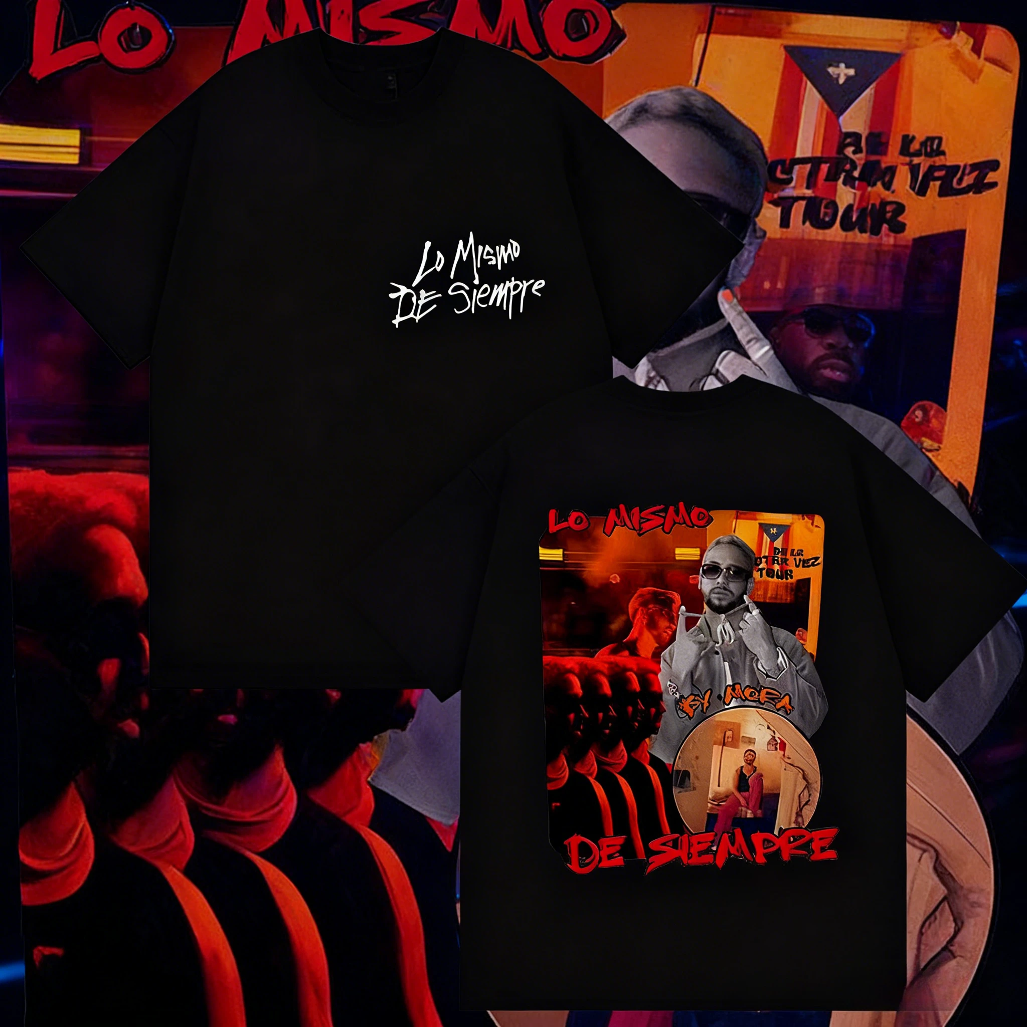 

2025 Summer Rapper Mora Lo Mismo De La Otra Vez Tour Merch Men Women Harajuku Vintage Oversized Cozy 100% Pure Cotton T-shirt