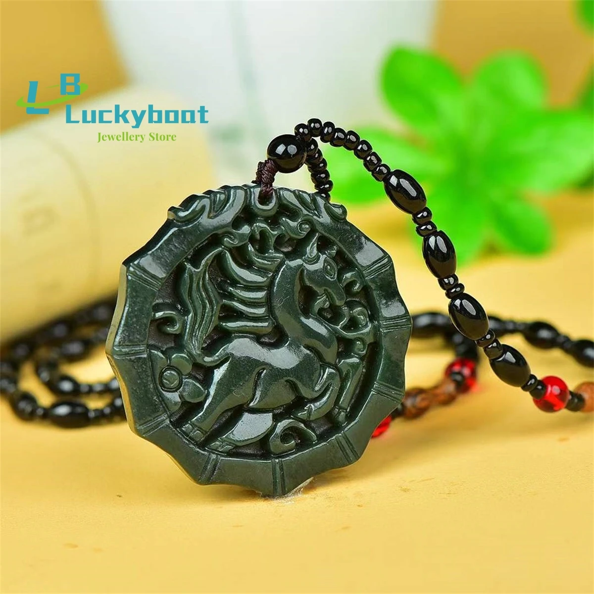 Natural Hotan Jade Arrives at Success Round Pendant Simple Personality Exquisite Fashion Versatile for Men and Women